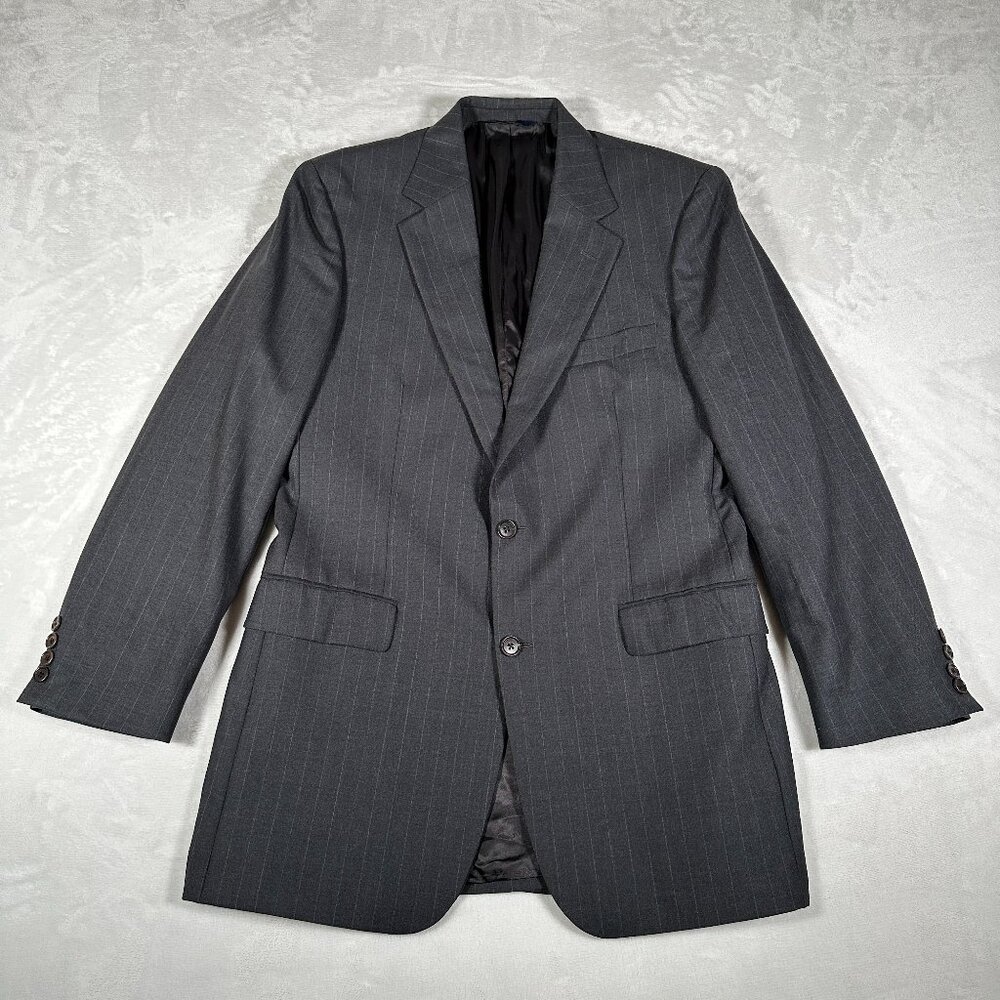 Brooks Brothers Blazer Men Size 41L Striped Wool Blend 346 Stretch Two Button - Picture 1 of 9